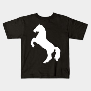 high rearing horse white Kids T-Shirt